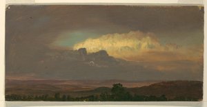 Desenho, Nuvens sobre as colinas, agosto de 1865 de Frederic Edwin Church