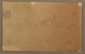 Desenho, Céu nublado, 1863 de Frederic Edwin Church