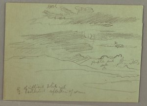 Desenho, Céu nublado, 1871 de Frederic Edwin Church