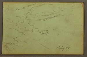 Desenho, Céu nublado, julho de 1856 de Frederic Edwin Church
