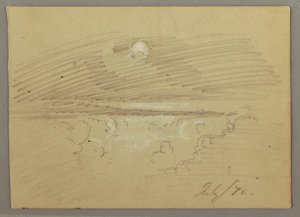 Desenho, Céu nublado, julho de 1870 de Frederic Edwin Church