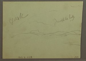 Desenho, Céu nublado, encosta, 1870 de Frederic Edwin Church