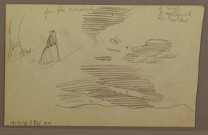 Desenho, Céu nublado, possivelmente década de 1860 de Frederic Edwin Church