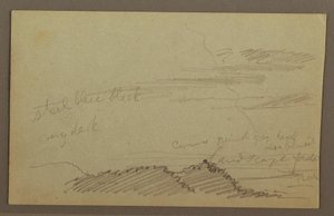 Desenho, Céu nublado, possivelmente década de 1860 de Frederic Edwin Church
