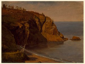Desenho, Costa da ilha de Grand Manan, Canadá, agosto ou setembro de 1851 de Frederic Edwin Church