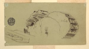 Desenho, Fragmentos de coluna e entablamento, Atenas, abril de 1869 de Frederic Edwin Church