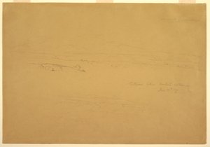 Desenho, Cotopaxi entre Machachi e Talunga, 19 de junho de 1857 de Frederic Edwin Church