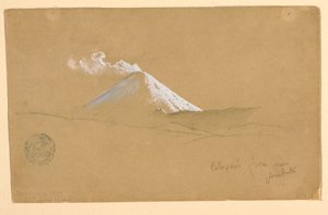 Desenho, Cotopaxi de perto de Ambato, Equador, 1853 de Frederic Edwin Church