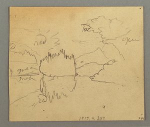 Desenho, Árvores mortas, Planta, possivelmente 1868 de Frederic Edwin Church