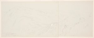 Desenho, Vista distante de Damasco, Síria, 7 de maio de 1868 de Frederic Edwin Church
