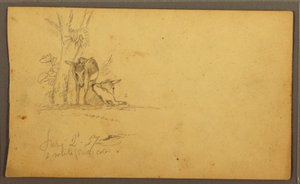 Desenho, Burros, 2 de junho de 1857 de Frederic Edwin Church
