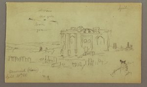 Desenho, Fachada do Parrelorium, 28 de abril de 1868 de Frederic Edwin Church