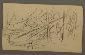 Desenho, Árvores caídas, possivelmente 1877 de Frederic Edwin Church