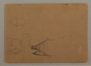 Desenho, Figura, Telhados, possivelmente 1869 de Frederic Edwin Church