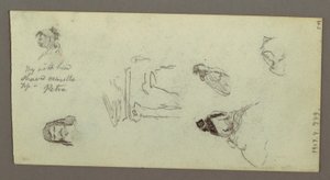 Desenho, Estudos de figuras, Cumeeira, possivelmente 1868 de Frederic Edwin Church