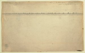 Desenho, frota de pescadores de cavala, Mount Desert, Maine, 19 de agosto de 1850 de Frederic Edwin Church