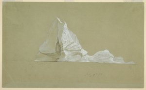 Desenho, Icebergue flutuante, 9 de julho de 1859 de Frederic Edwin Church