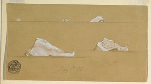 Desenho, Icebergs flutuantes, 5 de julho de 1859 de Frederic Edwin Church