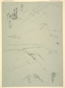 Desenho, de "perto de Golling", Áustria, 5 de agosto de 1868 de Frederic Edwin Church