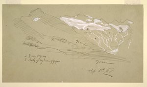 Desenho, Dos Alpes Berneses, Bel Arp, agosto de 1868 de Frederic Edwin Church