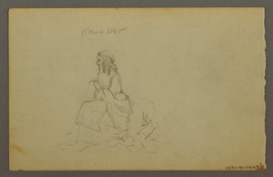 Desenho, Gramíneas, 1844 de Frederic Edwin Church