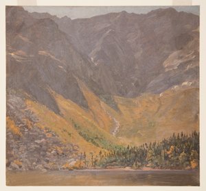 Desenho, Grande Bacia, Monte Katahdin, Maine, antes de 1878 de Frederic Edwin Church