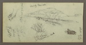 Desenho, Colina, Arbusto, Figura, Estudos de Camelo, possivelmente 1868 de Frederic Edwin Church