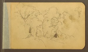 Desenho, Cordilheiras e Montanhas; Verso: Estrada na Floresta, 1889 de Frederic Edwin Church