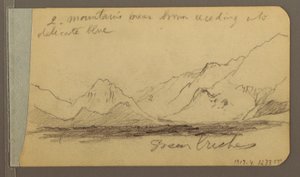 Desenho, Cordilheiras e Montanhas; Verso: Estrada na Floresta, 1889 de Frederic Edwin Church