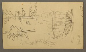 Desenho, gama Hill, possivelmente 1877 de Frederic Edwin Church