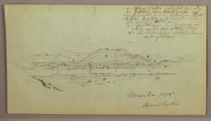Desenho, Colinas, Rio, março de 1858 de Frederic Edwin Church