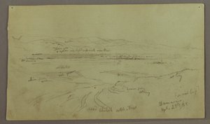Desenho, Hills and Plains, 29 de abril de 1868 de Frederic Edwin Church