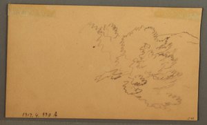 Desenho, Colinas e vale, outubro de 1873 de Frederic Edwin Church