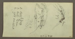 Desenho, Cumes de colinas e encostas, possivelmente 1868 de Frederic Edwin Church