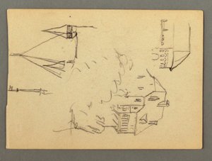 Desenho, Casa sobre o penhasco, Torres, possivelmente 1868 de Frederic Edwin Church