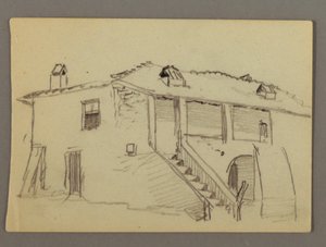 Desenho, Casa, possivelmente 1868-69 de Frederic Edwin Church