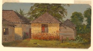 Desenho, Casas, "Mt. Salus", junho de 1865 de Frederic Edwin Church