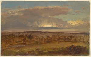 Desenho, Vale do Hudson, abril de 1867 de Frederic Edwin Church