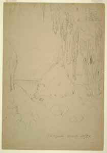 Desenho, Gelo, Cataratas do Niágara, 20 de março de 1856 de Frederic Edwin Church