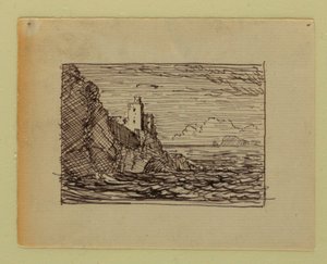Desenho, Paisagem Imaginária, ca. 1850 de Frederic Edwin Church