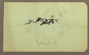 Desenho, Picos de Itaccihuatl; Verso: Forno de cozer, 1883 de Frederic Edwin Church