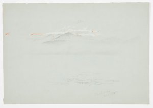 Desenho, Lago Millinoket e Monte Katahdin, 1878 de Frederic Edwin Church