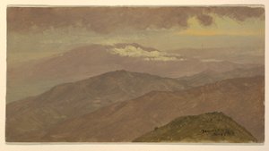 Desenho, Paisagem, agosto de 1865 de Frederic Edwin Church