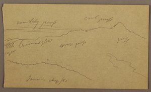 Desenho, Paisagem, agosto de 1865 de Frederic Edwin Church
