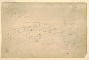 Desenho, Paisagem, julho de 1844 de Frederic Edwin Church