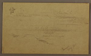 Desenho, Paisagem, maio de 1865 de Frederic Edwin Church