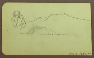 Desenho, Paisagem; Verso: Figura, Paisagem, 1883 de Frederic Edwin Church