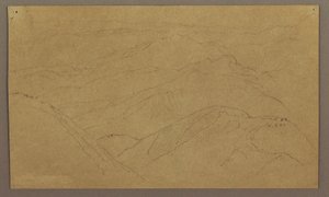 Desenho, Paisagem; Verso: Árvore na paisagem, Céu, maio-agosto de 1865 de Frederic Edwin Church