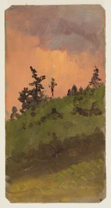 Desenho, Paisagem em bosque, junho de 1870 de Frederic Edwin Church