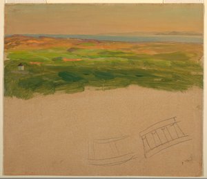 Desenho, Paisagem, perto da Síria ou da Grécia, 1868-69 de Frederic Edwin Church